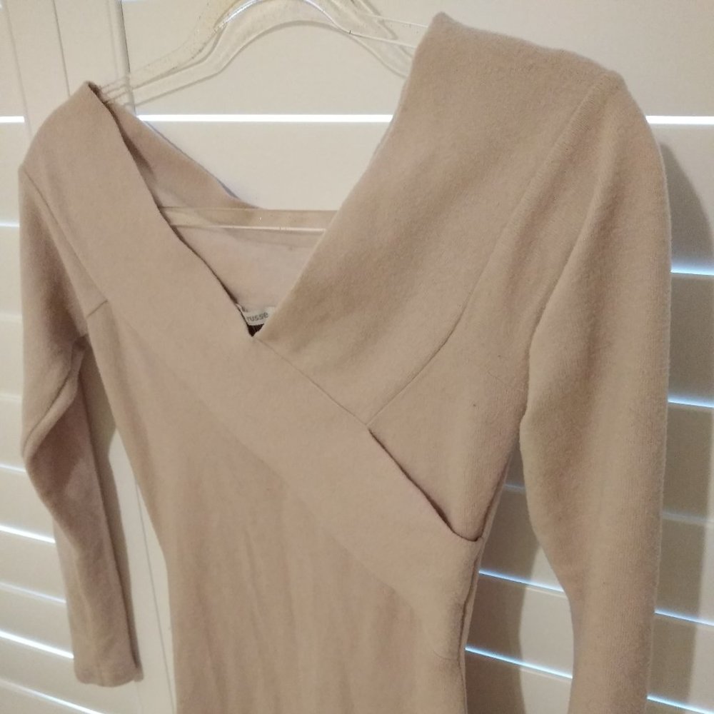Mauve light pink long sleeve dress